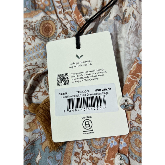 Spell Sunshine Bandit Tunic Dress - Dessert Sage Size Small NWT - Picture 3 of 9